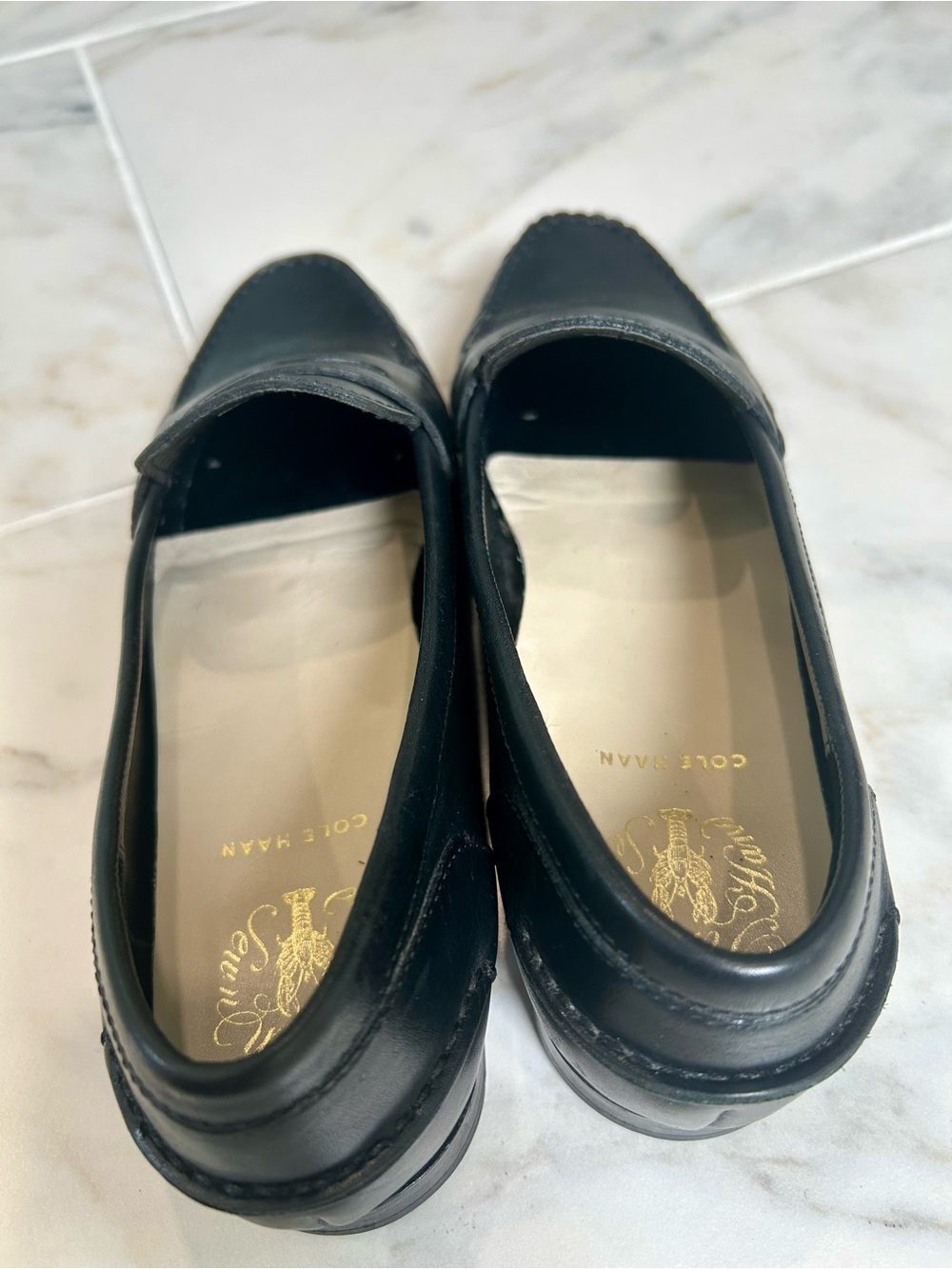 Cole Haan Pinch Hand Sewn Black Leather Classic Penny Loafers - Picture 10 of 10